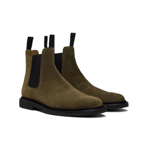 Common Projects Classic Waxed Suede Chelsea Boots Khaki